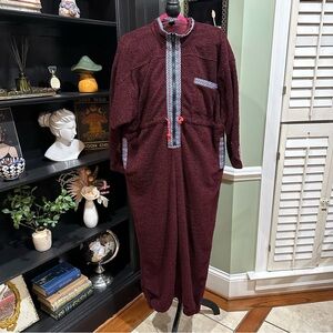 Urban Outfitters Burgundy Oversized Onesie Size Medium (Fits M–L)